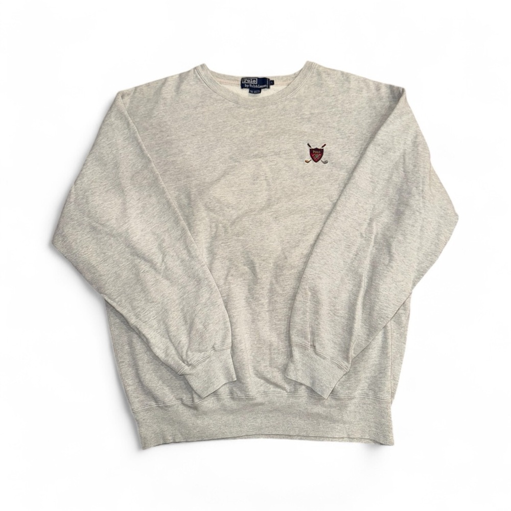 Vintage Late 1980s / Early 1990s Polo Ralph Lauren Golf Crest Sweatshirt Large